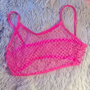 Bralette top fishnet one size